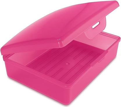 American Comb Travel Soapbox, Durable Storage Container, Multiple Colors, Made in USA (1, Pink)