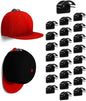 24 Pack Adhesive Hat Hooks for Wall, Super Strong Hat Holder for Baseball Caps, Hat Organizer Display for Home Decor, Hat Rack Hangers Stick on The Wall, Door and Closet, No Drilling - Black