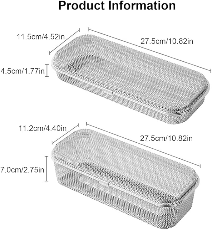 Stainless Steel Utensil Basket For Kitchen Dishwasher Safe Drying Rack For Spoons And Chopsticks Cutlery Holder
