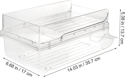 Soda Can Organizer for Fridge Transparent Beverage Holder Space-saving Drink Dispenser for Refrigerator and Pantry Storage