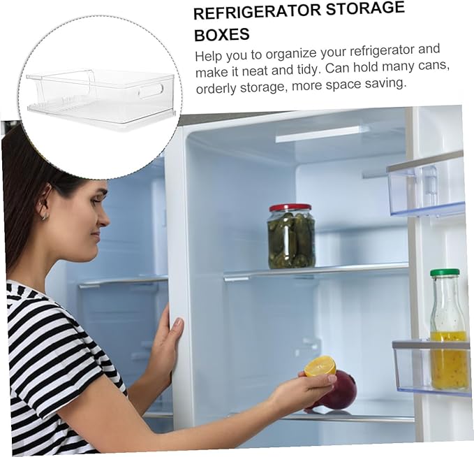 Ciieeo 2pcs Soda Can Organizers for Refrigerator Beverage Storage Boxes Stackable Canned Food Holders for Kitchen and Pantry Keep Drinks Fresh and Tidy