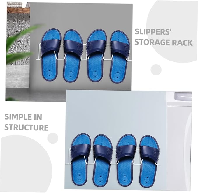 Ciieeo 2pcs Wall Mount Shoe Storage Rack Closet Hanging Organizer Shoe Organizer for Bathroom