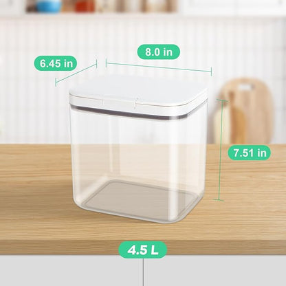 TBMAXS Versatile Storage Container Bin with Pop-up Lid & Scoop, Rice Flour Container Dog Cat Food Storage Container, Laundry Room Organization Household Essentials Kitchen Pantry Organizers