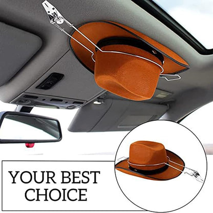 Cowboy Hat Holder Metal Cowboy Hat Holder Car Hat Hook Hanger for Pickup Car Truck Hat Clip Hanging Rack Car Accessories Rack