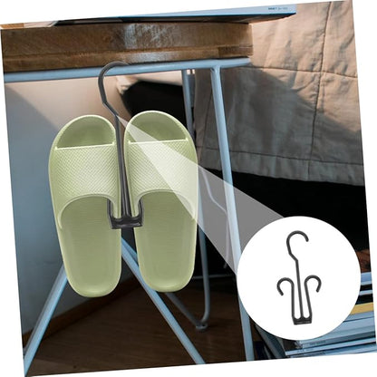 Happyyami 25pcs Shoe Drying Rack Hooks Expandable Shoe Holder for Closet Double Hook Organizer for Boots and Slippers Portable Hanging Display for Indoor and Outdoor Use