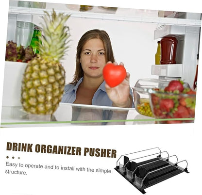 OUNONA 3pcs Beverage Propeller Self-Pushing Fridge Drink Organizer Soda Can Dispenser for Supermarket Fridge