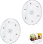 2PCS 6 inch Clear Small Lazy Susan Turntable Mini Lazy Susan Acrylic Ball Bearing Rotating Tray for Spice Rack Table Cake Kitchen Pantry