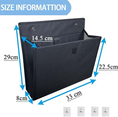 2 Pack RV Shoe Storage with Adhesive hook,Over the Door Shoe Rack,Heavy Duty Oxford Fabric Wall Hanging Organizer with Large Deep Pocket,Narrow Space Saving Closet Organizers (Black, 1-Grid)
