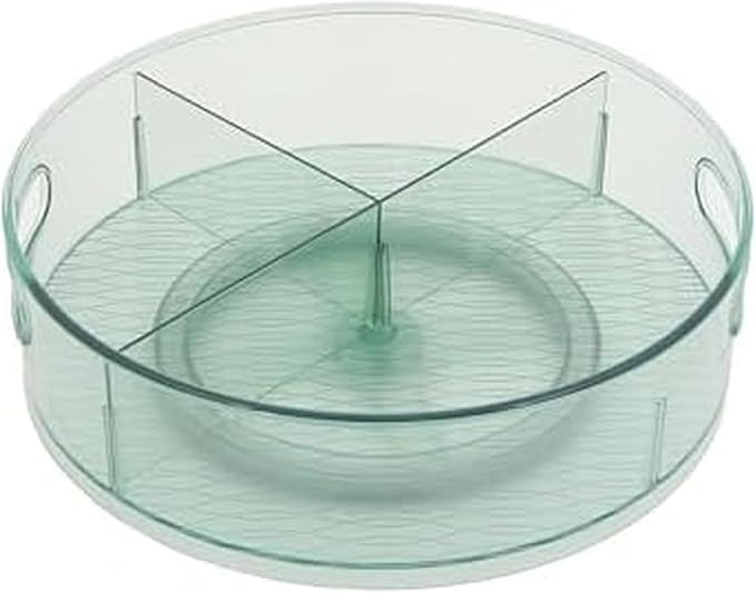 Copco Storage Turntable with Removable Dividers, 12 Inch, Clear