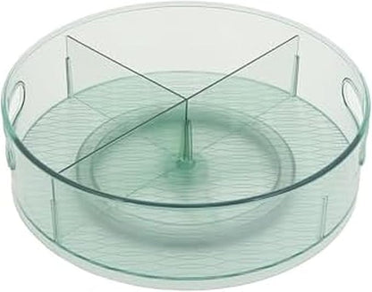 Copco Storage Turntable with Removable Dividers, 12 Inch, Clear