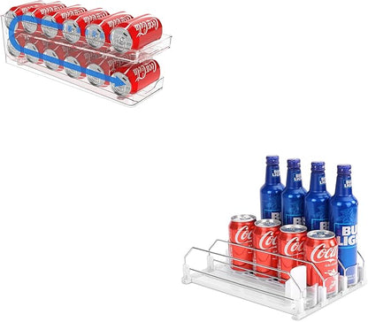 Rolling Soda Can Dispenser for Refrigerator and Automatic Soda Can Organizer for Refrigerator Can Dispenser