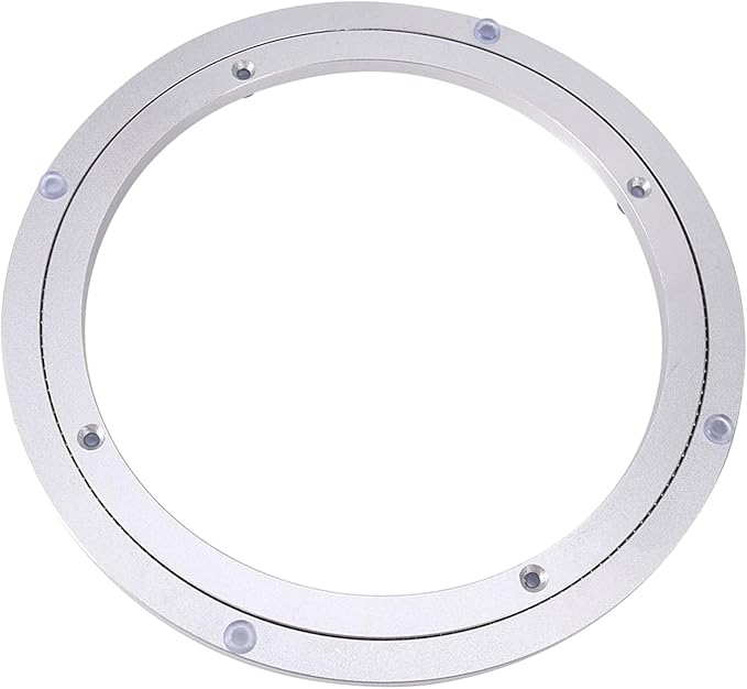 10“ Lazy Susan Turntable 110 LBS, Heavy Duty Aluminium Alloy Table Bearing Swivel Plate Hardware for Dining-Table