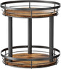 LAMU 10'' Wood Lazy Susan Spice Rack Organizer, 2 Tier Spice Organization for Cabinet, Countertop, Kitchen, Table Top, Pantry, Condiment and Seasoning Rack Organizer