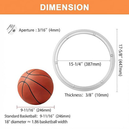 TamBee 18 Inch Lazy Susan Hardware Kit - Heavy Duty Aluminum Turntable Bearing with Metal Rotating Ring Mechanism Lazy Susan Parts for Puzzle Boards, DIY Projects (Base Only)