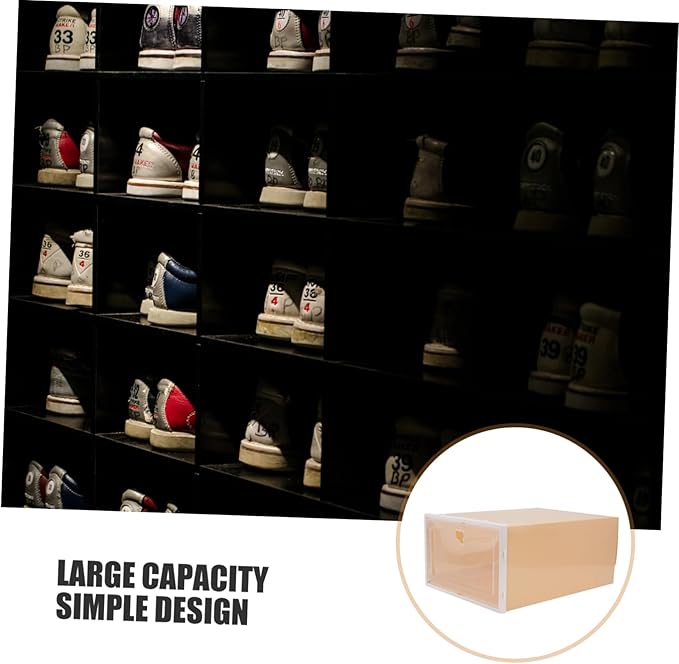 Cabilock Shoe Box for Men 2 Pack Storage Containers Thick Plastic Waterproof Easy to View Access