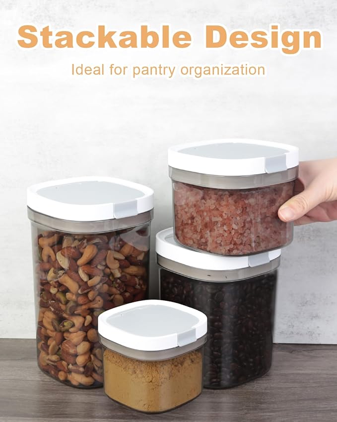 LANGMINGDE Airtight Coffee Storage Container with Magnetic Scoop, 0.7 Qt Coffee Bean and Ground Coffee Canister, Durable, Keeps Coffee Fresh & Dry, Easy to Clean