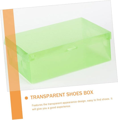 Ciieeo 7pcs Cardboard Shoe Boxes Lids Storage Boxes for Organizing Shoes Plastic Storage Foldable Stackable Household