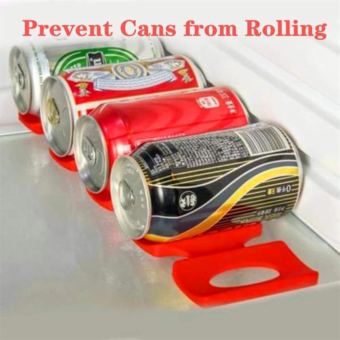 Drink Dispenser for Fridge - Water Bottle Organizer Soda Can Organizer for Refrigerator Space Saver Beverage Can Storage Holder Foldable Silicone Beer Can Stacker Fridge Mat 2 Pcs