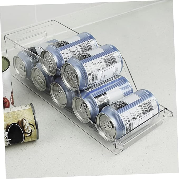 Garneck Beverage Storage Container Set Refrigerator Can Dispenser Design Fridge Organizer for Cans Soda and Drinks for Kitchen and Pantry