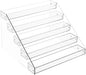 Tiered Spice Rack Acrylic, 5 Tier Clear Spice Rack Organizer for Cabinet, Vertical Spice Rack Shelf Durable Kitchen Seasoning Organizer for Countertop, Cabinet, Pantry, Kitchen Storage (5 Tier)