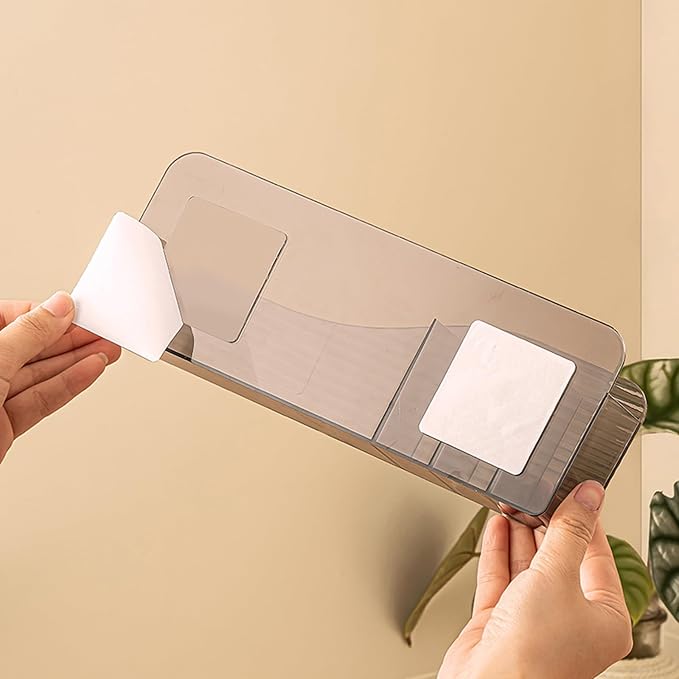 Bathroom Medicine Cabinet Organizer Set, Narrow Compact Makeup Shelves Holder for Lipstick, Cosmetic, 2 Pcs Trays for Cabinet Door Wall, Vanity - Clear