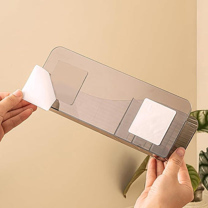 Bathroom Medicine Cabinet Organizer Set, Narrow Compact Makeup Shelves Holder for Lipstick, Cosmetic, 2 Pcs Trays for Cabinet Door Wall, Vanity - Clear