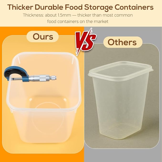 Large Thicker Food Storage Containers with Lids Airtight 5.3L/179Oz, 4pcs Plastic Pantry Storage Container for Dry Food/ Flour/ Sugar/ Pasta/ Cereal/ Baking Supplies, Canister for Kitchen Organization