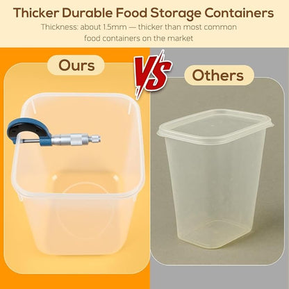 Large Thicker Food Storage Containers with Lids Airtight 5.3L/179Oz, 4pcs Plastic Pantry Storage Container for Dry Food/ Flour/ Sugar/ Pasta/ Cereal/ Baking Supplies, Canister for Kitchen Organization
