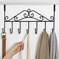 Over the Door Hooks for Hanging, Door Hanger Organizer, Over Door Towel Rack Hanger Coat Rack Hooks for Clothing, Anti-Rust Overdoor Organizer Rack with 7 Hooks for Bathroom Bedroom Hat Purse Robe