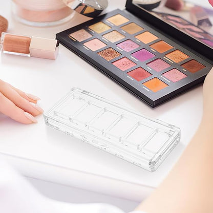 Lurrose Empty Lipstick Palette DLY Makeup Box for Women Portable Eyeshadow Pan Powder Blush Palette Dispensing Storage Boxes Transparent Highlighters Container