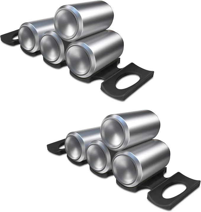 kwmobile Silicone Bottle Stacking Mat (Set of 2) - Refrigerator Organizer Holder Rack to Stack Bottles, Cans, Beer, Soda