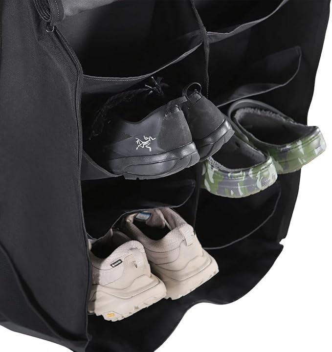 iKamper Shoe Rack | Hanging Camping Shoe & Clothing Organizer for Rooftop Tents | Keeps Footwear Off the Ground | Water-Resistant with Quick-Dry Mesh Pockets