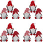 Luxshiny 12pcs Christmas Tableware Bags Gnome Cutlery Bags Xmas Cutlery Pouch Cover Holiday Table Flatware Pouches for Chopsticks Spoon Fork Christmas Table Decorations