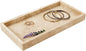 Marble Vanity Tray Italy Natural Travertine Stone Decorative Tray for Perfume, Cosmetic and Kitchen Organization, Coffee Table Display Beige