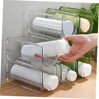 PRETYZOOM 2pcs Multi-Layer Cup Holder Bottle Organizer for Cabinet Water Bottle Organizer Rack Stackable Wine Holder