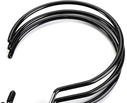 Cedilis 15 Pack Scarf Ring Hangers, Non-Snag Belt Hanger for Closet, Non-Slip Closet Organizer Accessory Holders for Ties Scarves Belts Tank Tops Pashminas, Black