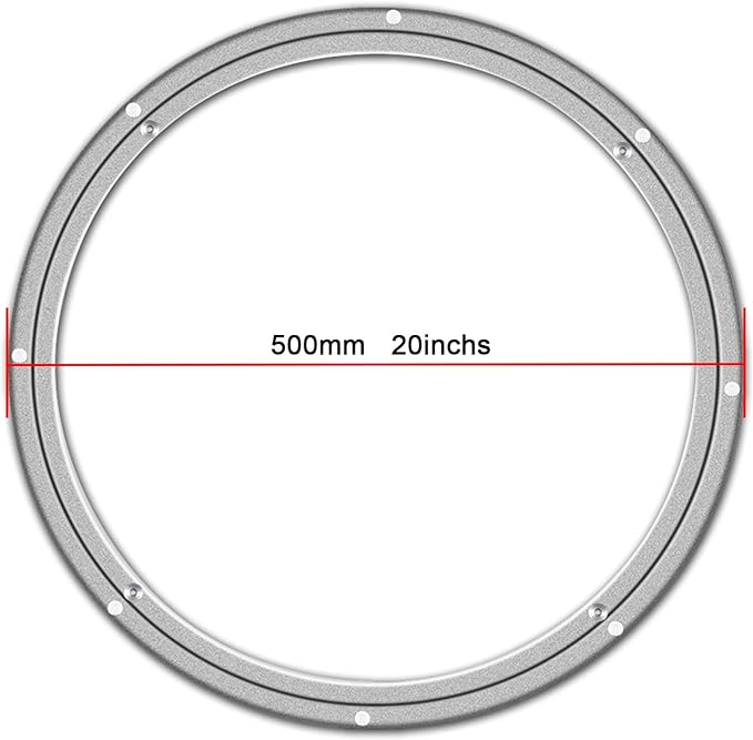 20 Inchs Lazy Susan Hardware Metal Rotating Turntable Bearings Swivel Plate Hardware for Dining-Table and Workbench