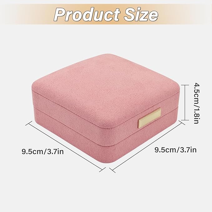 Bracelet Box, Microfiber Necklace and Bracelet Holder Necklace Box with Detachable Pad, Premium Necklace Storage Bracelet Jewelry Box for Necklaces, Bracelet (pink)