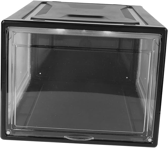 Transparent Stackable Sneaker Shoe Box with Clamshell Design Acrylic and PP Plastic Organizer for Men and Women Easy-open Display Case for Household Shoe Storage and Practical