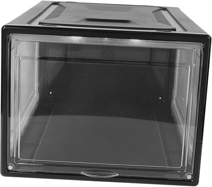 Transparent Stackable Sneaker Shoe Box with Clamshell Design Acrylic and PP Plastic Organizer for Men and Women Easy-open Display Case for Household Shoe Storage and Practical