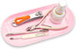 Nail Tray Pink Manicure Tool Tray Display Nail Art Dish Storage Oval Manicure Tray Jewelry Rhinestone Cosmetics Organizer Decorative Small Storage Plate