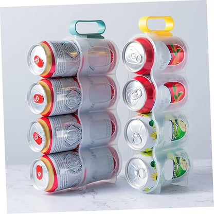KICHOUSE 3pcs Can Dispenser for Refrigerator Soda Storage Organizer Fridge Organizer Bins Space-saving Drink Can Storage Box Random Color