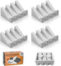 Soap Dish Holder for Shower with Suction Cup, Silicone Soap Holder & Saver Self-Draining Bar Soap Dish Keeps Soap Dry for Bathroom, Kitchen, Bathtub (N-Light Grey - 4 Pack)