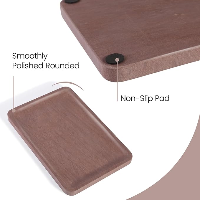 Karibiber Marble Vanity Tray, 11.8in Sandstone Bathroom Kitchen Tray for Countertop, Decorative Dresser Organizer, Perfume Storage, Jewelry Holder, Brown Stone Gift for Man