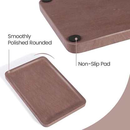 Karibiber Marble Vanity Tray, 11.8in Sandstone Bathroom Kitchen Tray for Countertop, Decorative Dresser Organizer, Perfume Storage, Jewelry Holder, Brown Stone Gift for Man