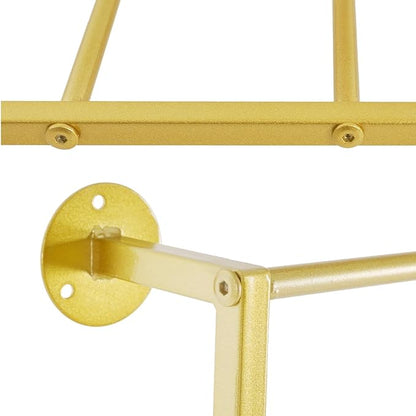 Wall Mounted Scarf Rack 10 Tier Scarf Display Stand Gold Metal Scarf Holder Organizer Rack Commercial Clothing Flower Store Wall Mounted Ribbon Storage Rack for Towel Scarf Ribbon