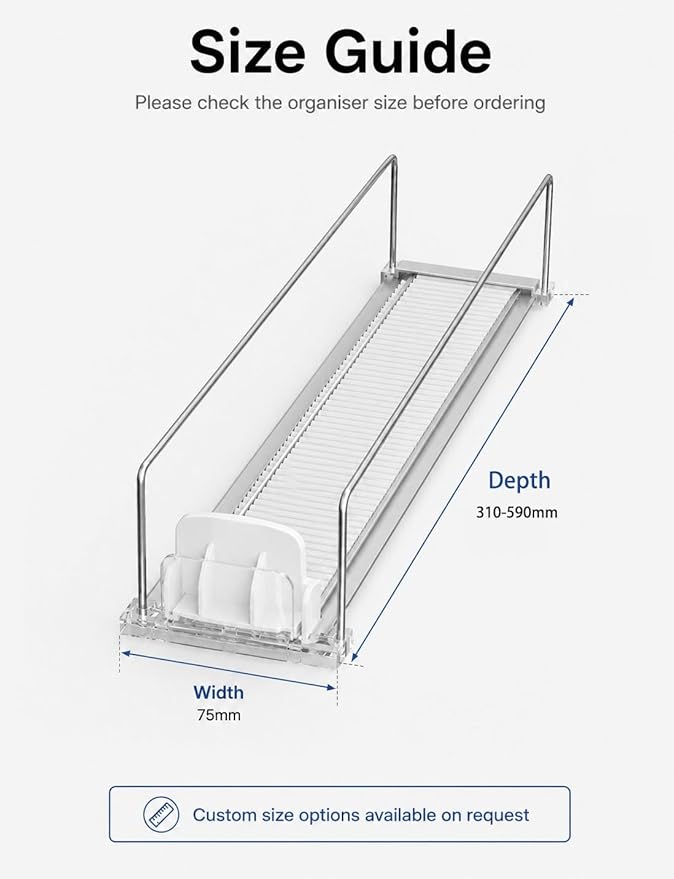 Adjustable Can Organizer for Fridge, Sliding Beverage Rack, Self-Feed Drink Storage, Front Shelf Display, Bottle and Can Holder(460 mm,5 pcs)