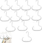 Durable Steel Hangers: Maximize Closet Space with Versatile Storage, Stainless Steel Hat Hangers for Closet, Hat Rack Hats Holder for Baseball Caps, Scarf and Hats Organizer (Gray,12 PCS)