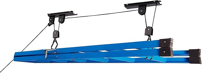 Set of 4 Bike Hangers for Garage - Hoist Pulley System with 100lb Capacity - Overhead Ceiling Storage for Bicycles or Ladders by RAD Sportz
