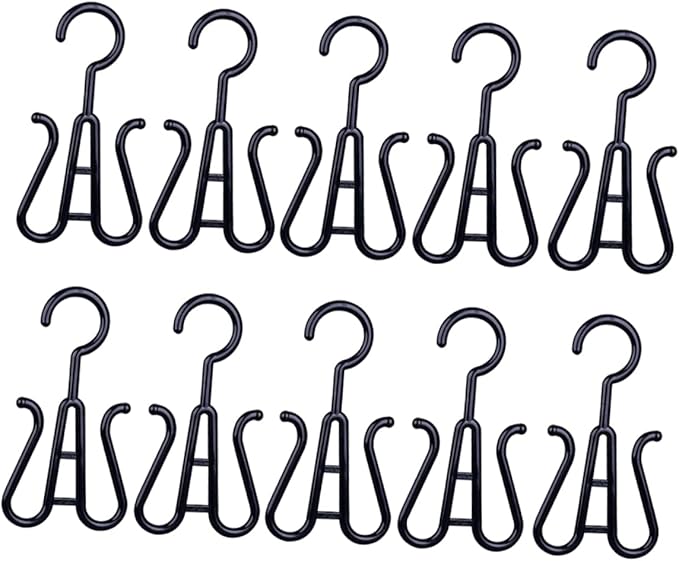 IMIKEYA 10pcs Plastic Shoes Hanger Shoe Organizer Rack Slippers Drying Organizer Hook Storage Rack Garage Closet Hangers Space Saver Double Hook Design Easy to Hang